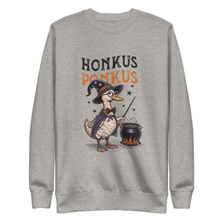 Magician Duck Halloween Graphic Sweatshirt - Carbon Grey - S - ArtyKoala