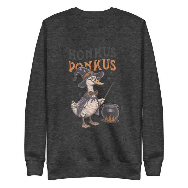 Magician Duck Halloween Graphic Sweatshirt - Charcoal Heather - S - ArtyKoala
