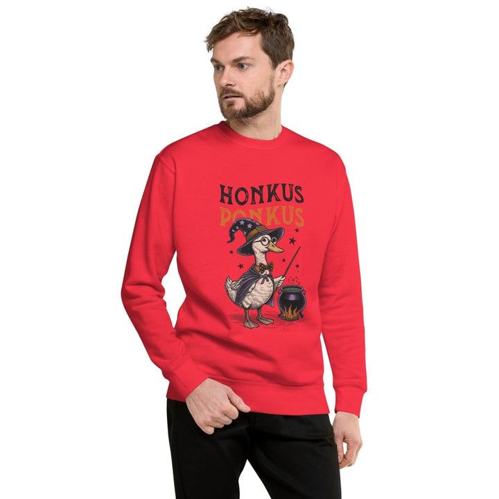 Magician Duck Halloween Graphic Sweatshirt - Team Red - S - ArtyKoala