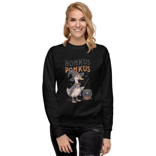 Magician Duck Halloween Graphic Sweatshirt - Black - S - ArtyKoala