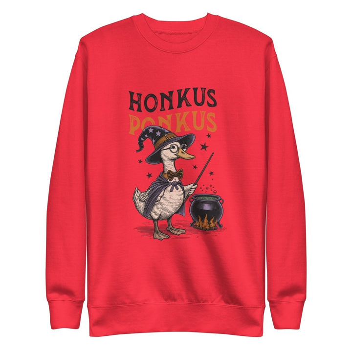 Magician Duck Halloween Graphic Sweatshirt - Team Red - S - ArtyKoala