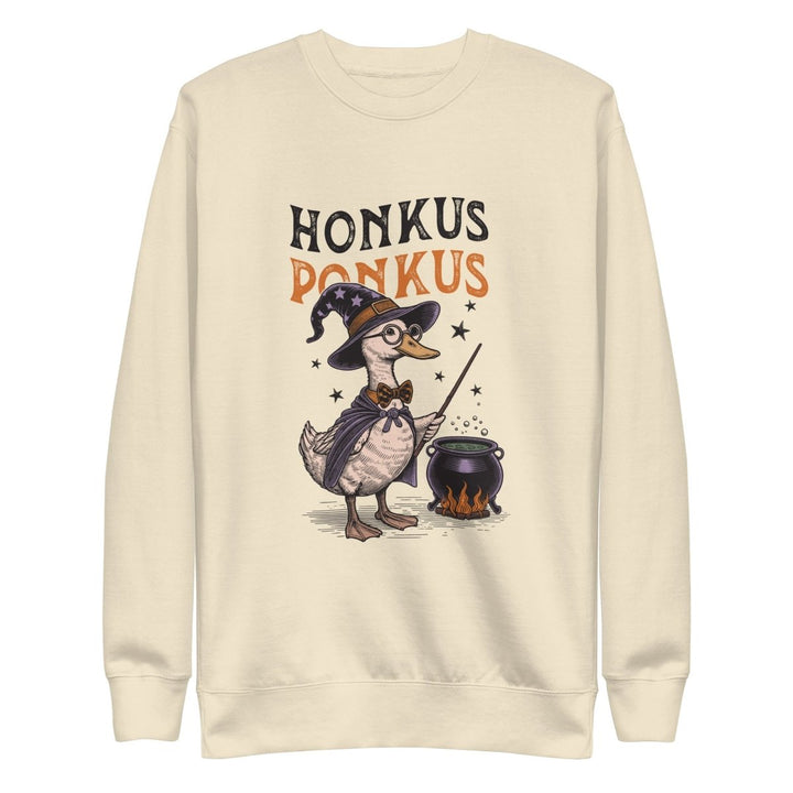 Magician Duck Halloween Graphic Sweatshirt - Bone - S - ArtyKoala