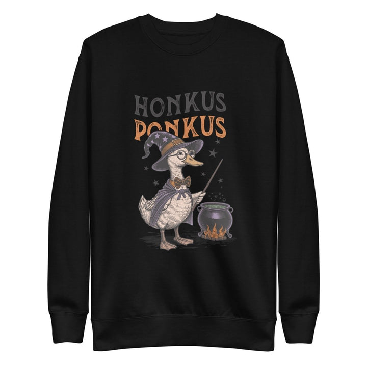 Magician Duck Halloween Graphic Sweatshirt - Black - S - ArtyKoala