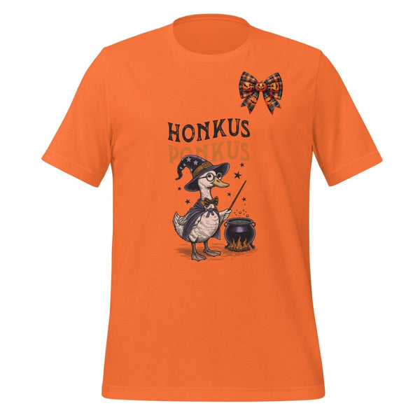 Magician Duck Halloween Graphic Tee - Orange - S - ArtyKoala
