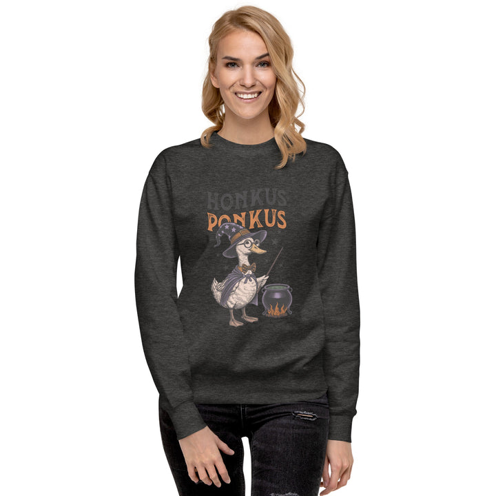 Magician Duck Halloween Unisex Premium Sweatshirt - Black / S - ArtyKoala