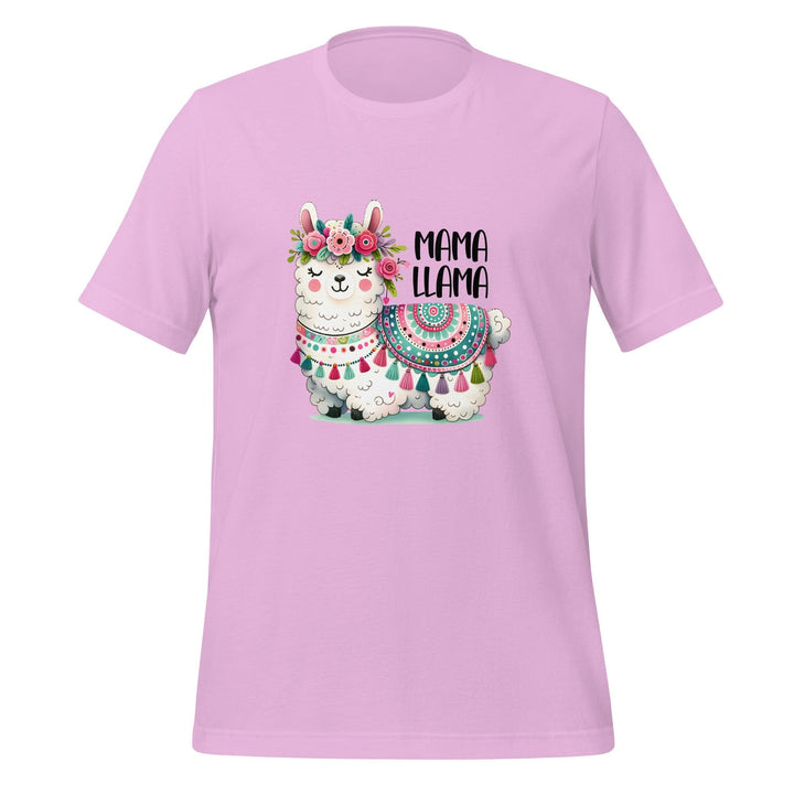 Mama Llama Woman Premium T-shirt - Lilac / S - ArtyKoala