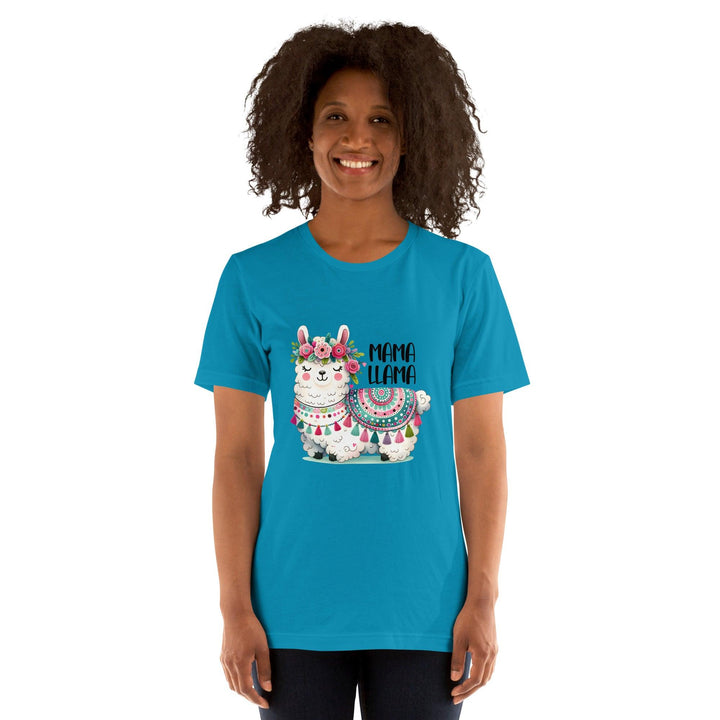 Mama Llama Woman Premium T-shirt - ArtyKoala