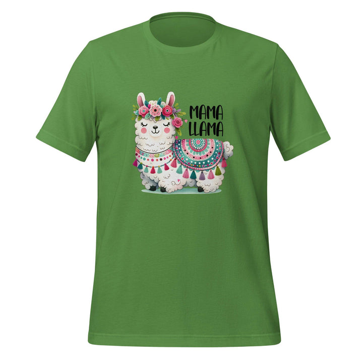 Mama Llama Woman Premium T-shirt - Leaf / S - ArtyKoala