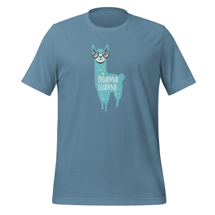 Mama Llama Women Premium T-shirt - Steel Blue / S - ArtyKoala