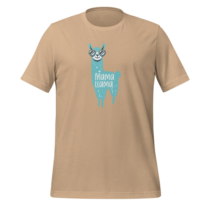 Mama Llama Women Premium T-shirt - Tan / S - ArtyKoala