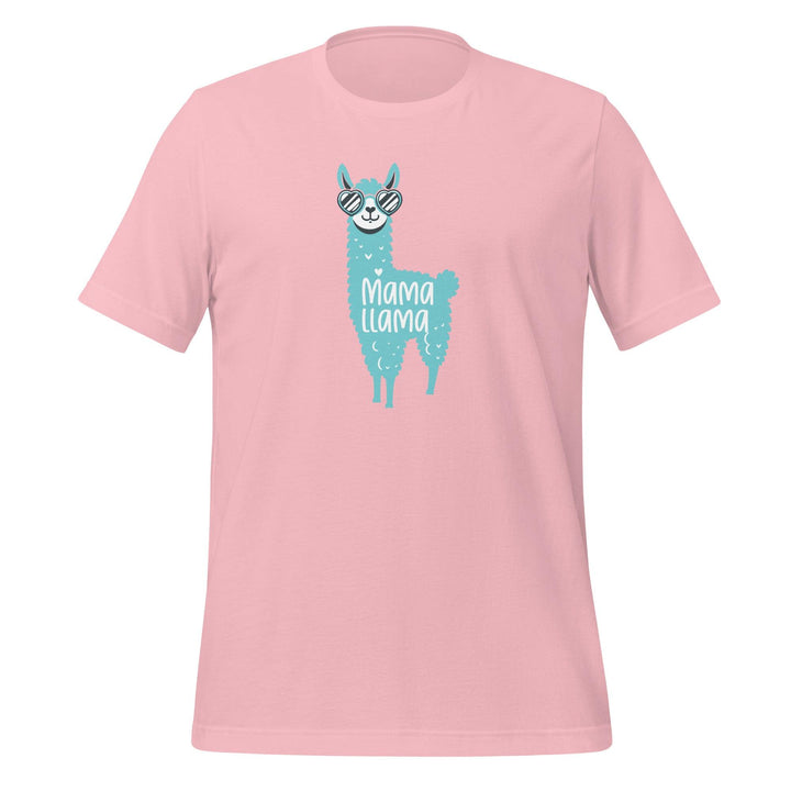 Mama Llama Women Premium T-shirt - Pink / S - ArtyKoala