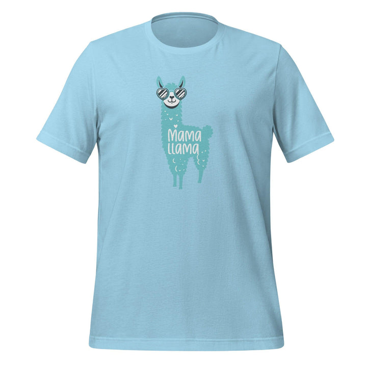 Mama Llama Women Premium T-shirt - Ocean Blue / S - ArtyKoala