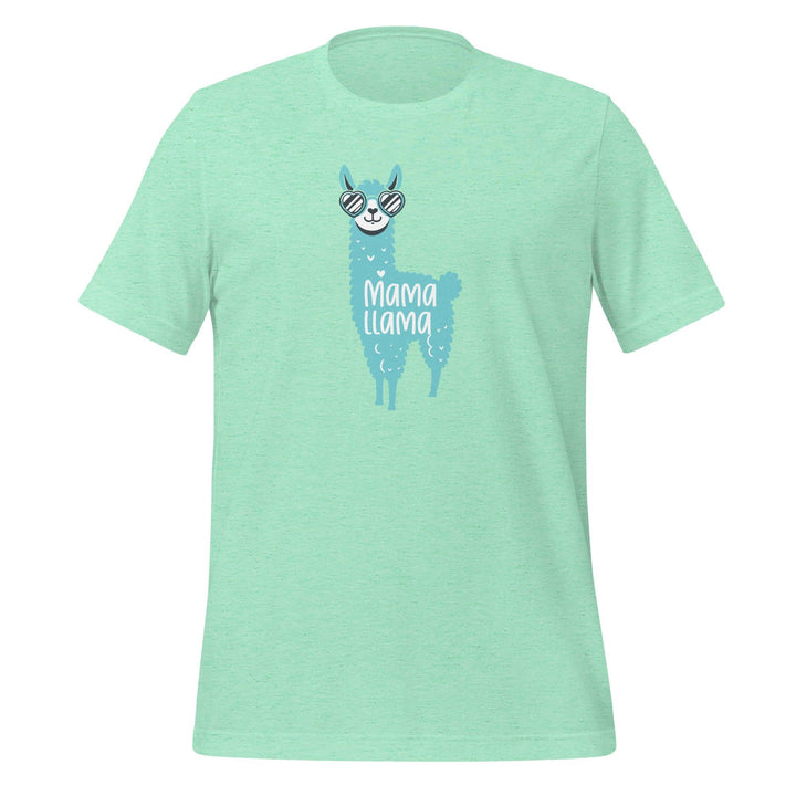 Mama Llama Women Premium T-shirt - Heather Mint / S - ArtyKoala