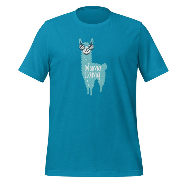 Mama Llama Women Premium T-shirt - Aqua / S - ArtyKoala