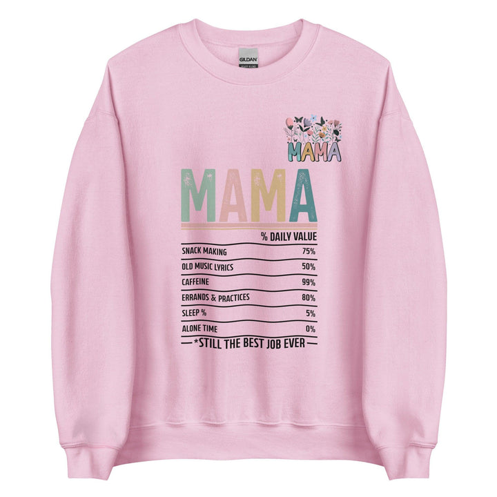 Mama % Daily Volue Mama Women Premium Sweatshirt - Light Pink / S - ArtyKoala