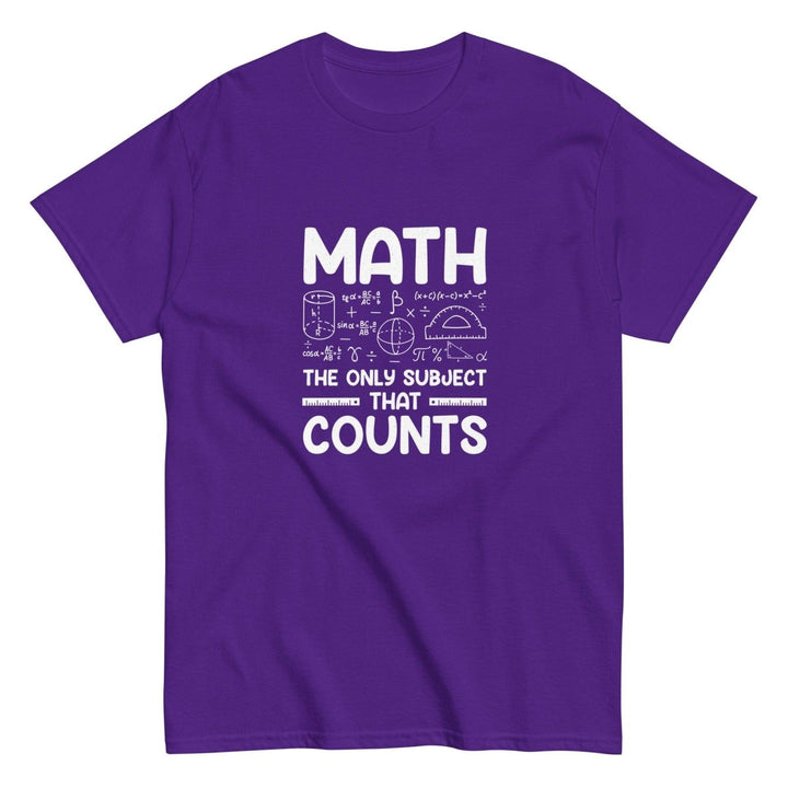 Math is Funny Graphic Tee - Purple - S - ArtyKoala