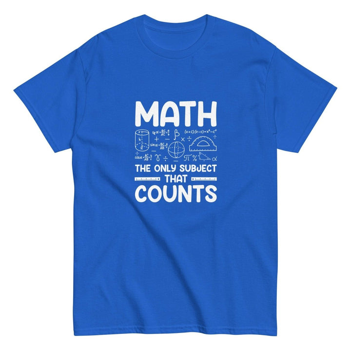 Math is Funny Graphic Tee - Royal - S - ArtyKoala