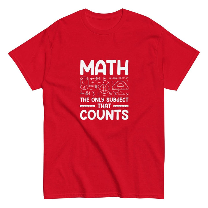 Math is Funny Graphic Tee - Red - S - ArtyKoala