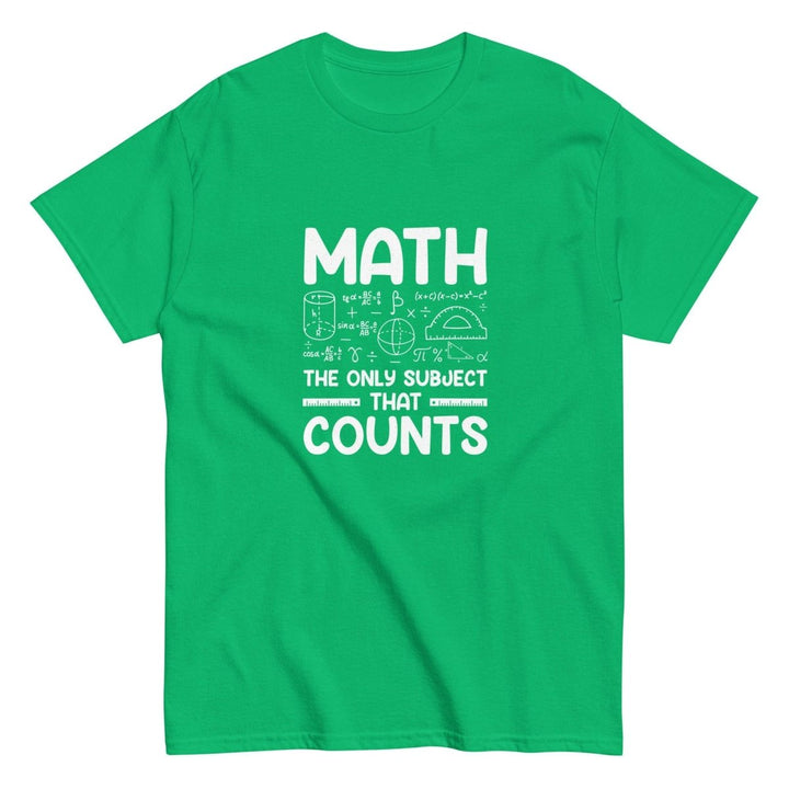 Math is Funny Graphic Tee - Irish Green - S - ArtyKoala