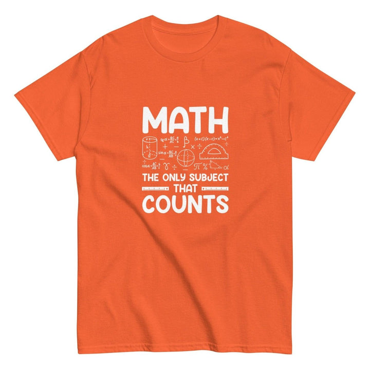 Math is Funny Graphic Tee - Orange - S - ArtyKoala