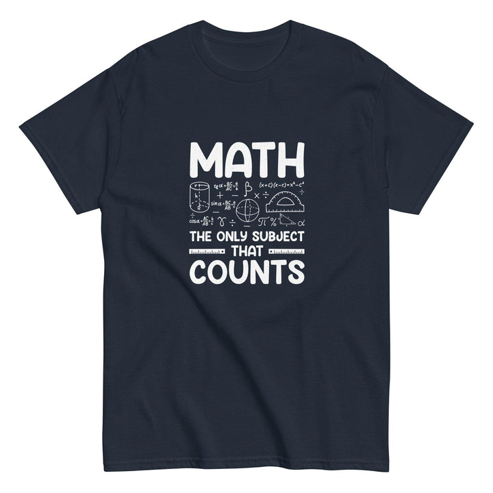 Math Men's classic tee - Navy / S - ArtyKoala