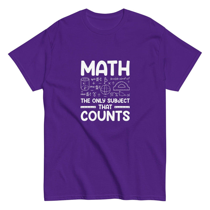 Math Men's classic tee - Purple / S - ArtyKoala