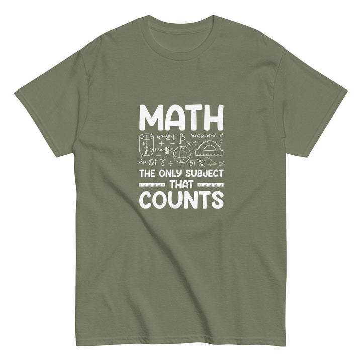 Math Men's classic tee - Military Green / S - ArtyKoala