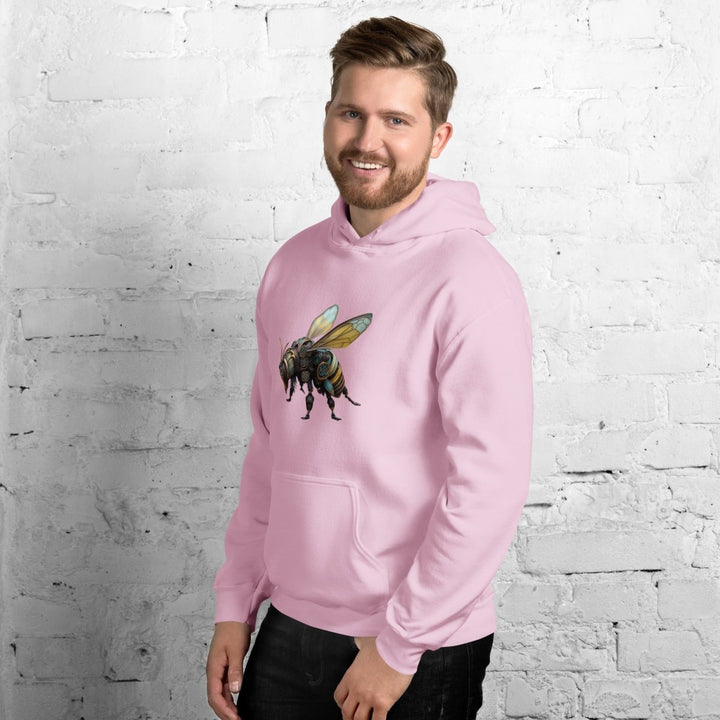 Mechanical Bee Graphic Hoodie - White - S - ArtyKoala