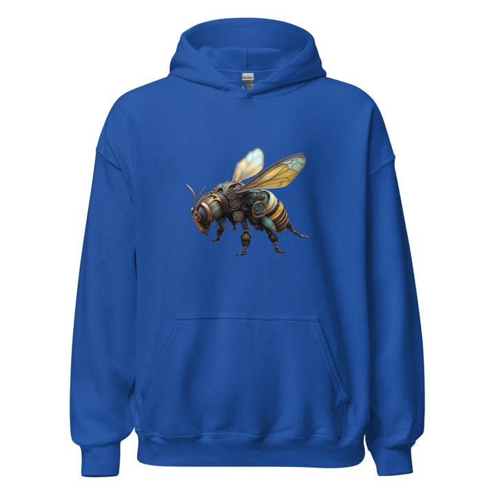 Mechanical Bee Graphic Hoodie - Royal - S - ArtyKoala