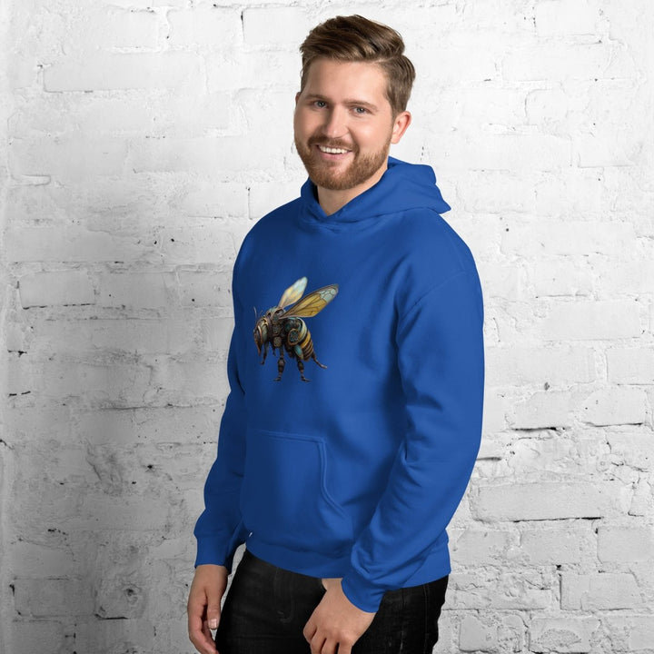 Mechanical Bee Graphic Hoodie - Royal - S - ArtyKoala