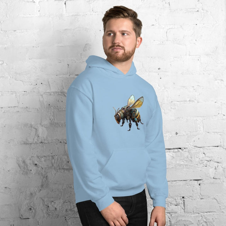 Mechanical Bee Graphic Hoodie - Light Pink - S - ArtyKoala