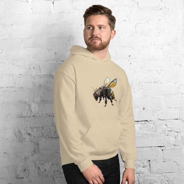 Mechanical Bee Graphic Hoodie - Light Pink - S - ArtyKoala