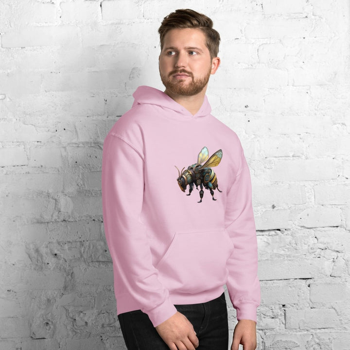 Mechanical Bee Graphic Hoodie - White - S - ArtyKoala