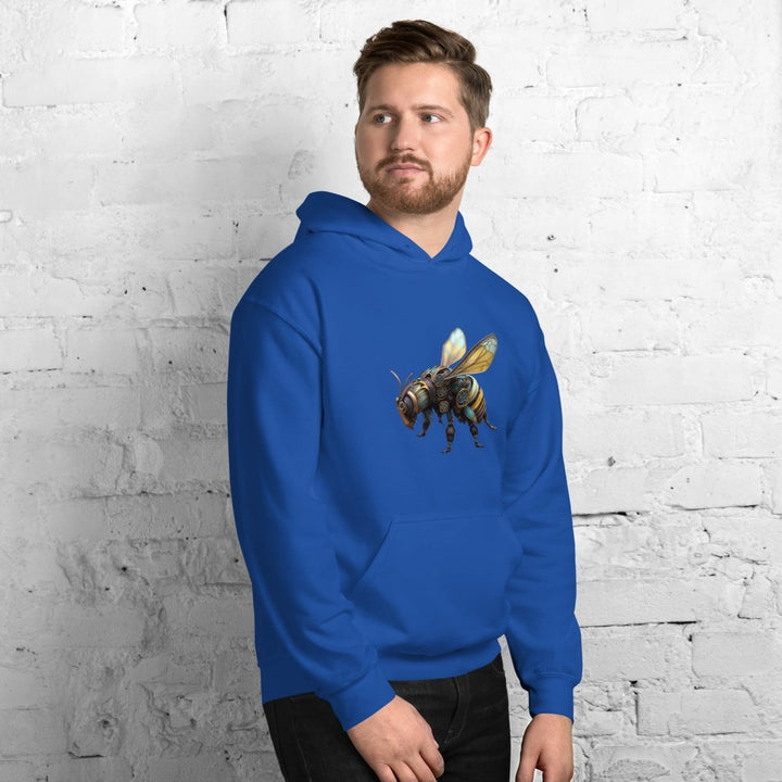 Mechanical Bee Graphic Hoodie - Royal - S - ArtyKoala