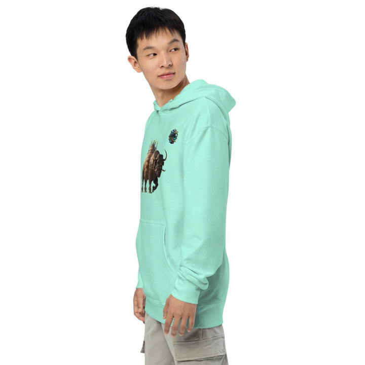Mechanical Bison and Eye Graphic Hoodie - Mint - S - ArtyKoala