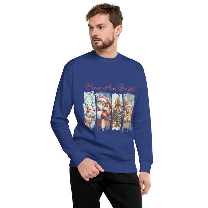 Merry - and Bright Graphic Sweatshirt - White - S - ArtyKoala