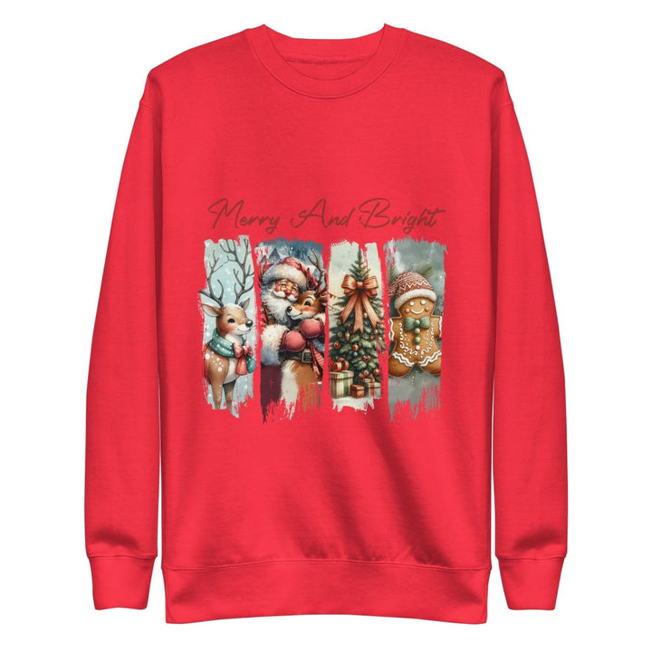 Merry - and Bright Graphic Sweatshirt - Team Red - S - ArtyKoala