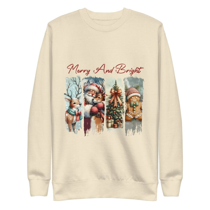Merry - and Bright Graphic Sweatshirt - Bone - S - ArtyKoala