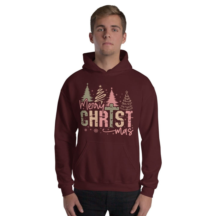 Merry Christmas Graphic Hoodie - Sand - S - ArtyKoala