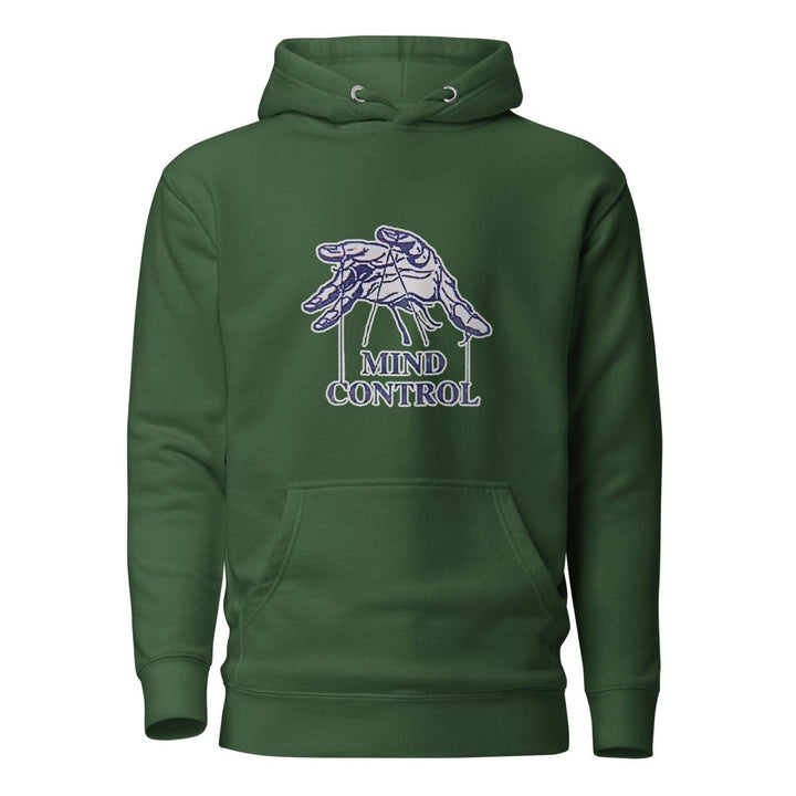 Mind Control Graphic Hoodie - Forest Green - S - ArtyKoala