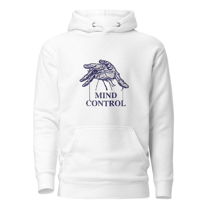 Mind Control Graphic Hoodie - White - S - ArtyKoala