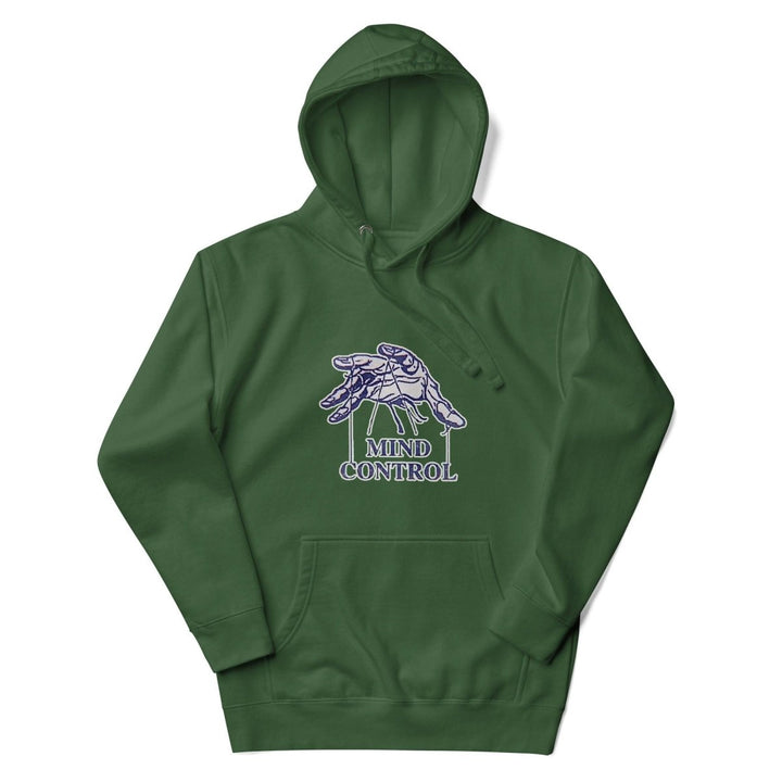 Mind Control Graphic Hoodie - Forest Green - S - ArtyKoala