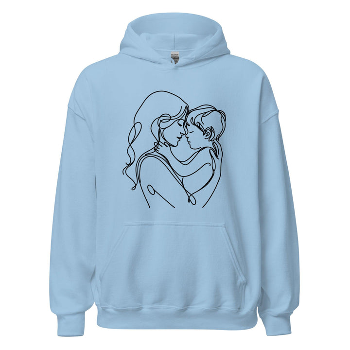 Mom & Son Women Premium Hoodie - Light Blue / S - ArtyKoala