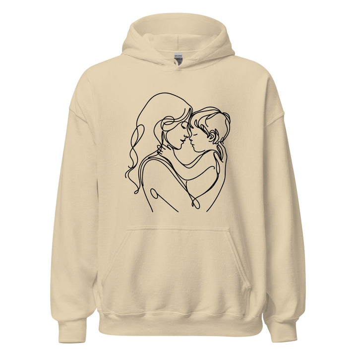 Mom & Son Women Premium Hoodie - Sand / S - ArtyKoala