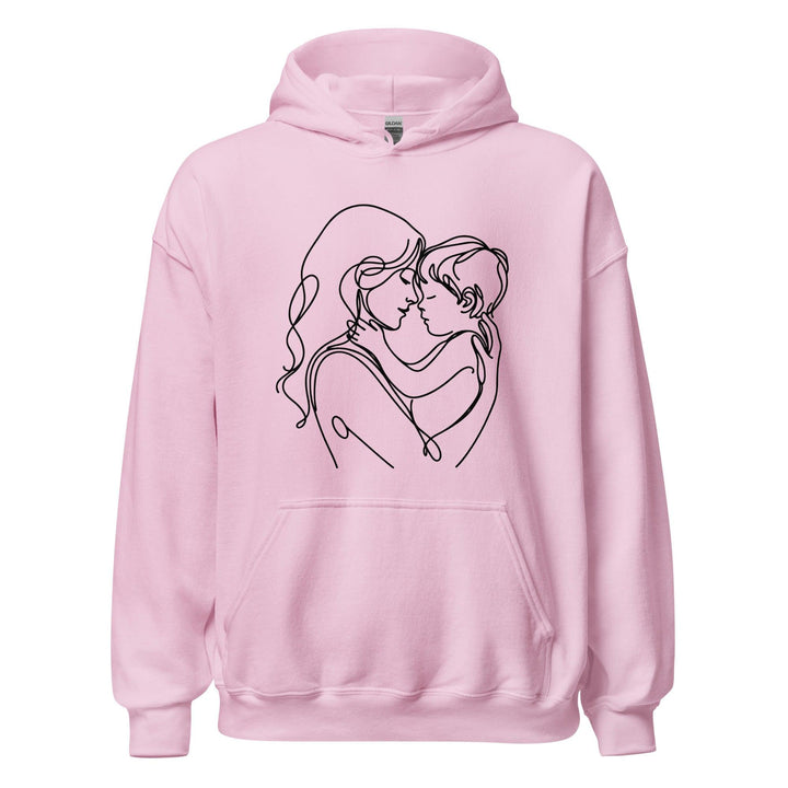 Mom & Son Women Premium Hoodie - Light Pink / S - ArtyKoala