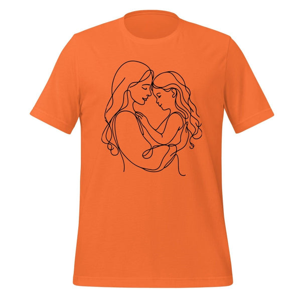 Mom Daughter Graphic Tee - Orange - S - ArtyKoala