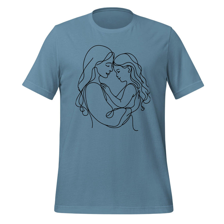 Mom Daughter Women Premium T-shirt - Steel Blue / S - ArtyKoala