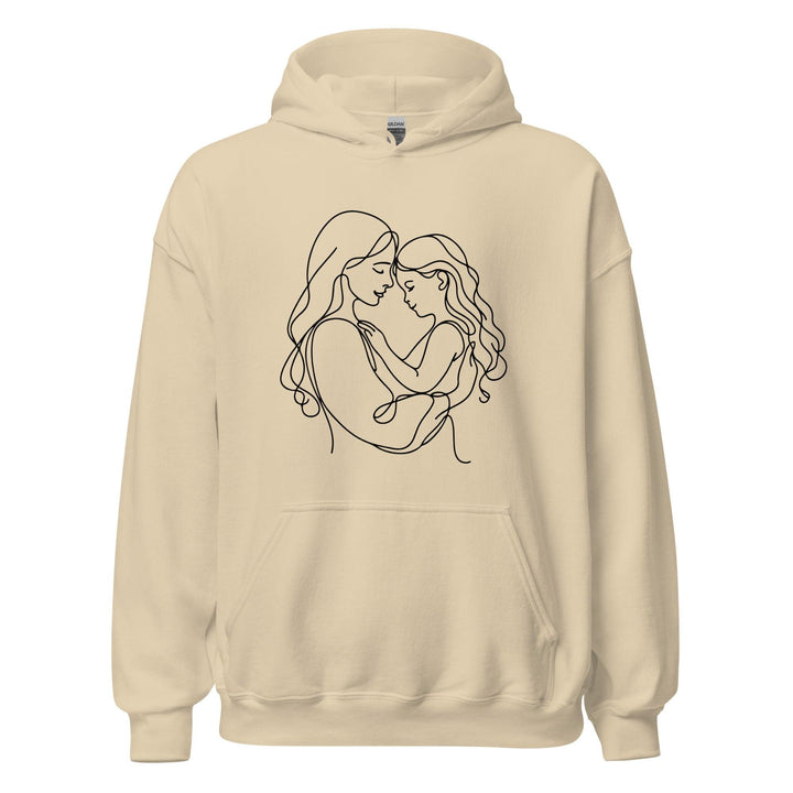 Mom & Daugther Women Premium Hoodie - Sand / S - ArtyKoala