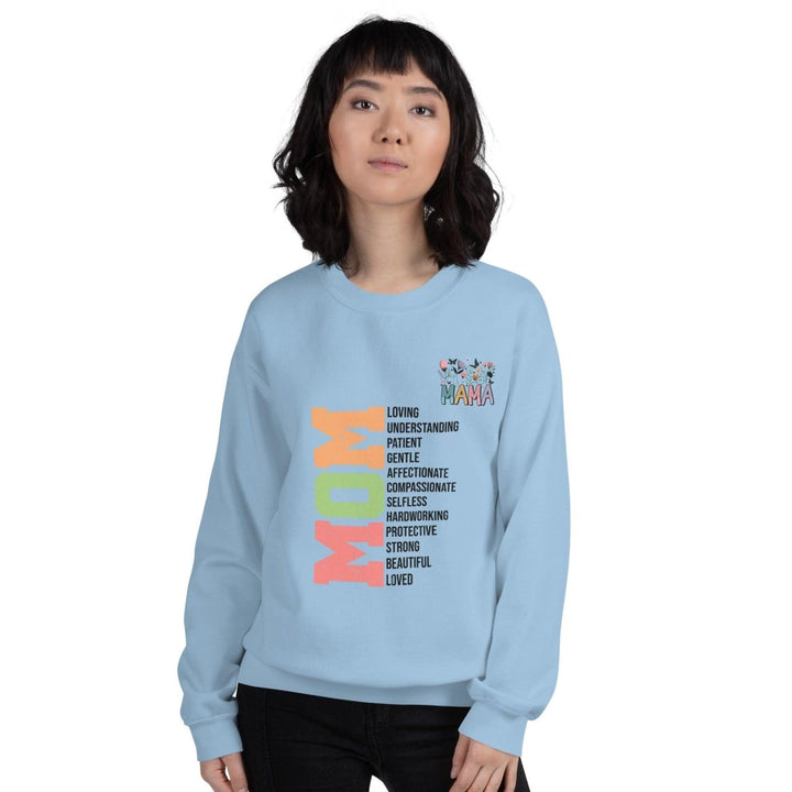 Mom Loving MamaGraphic Sweatshirt - Light Blue - S - ArtyKoala