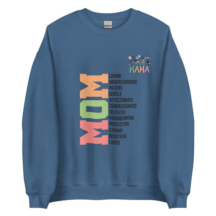 Mom Loving MamaGraphic Sweatshirt - Indigo Blue - S - ArtyKoala